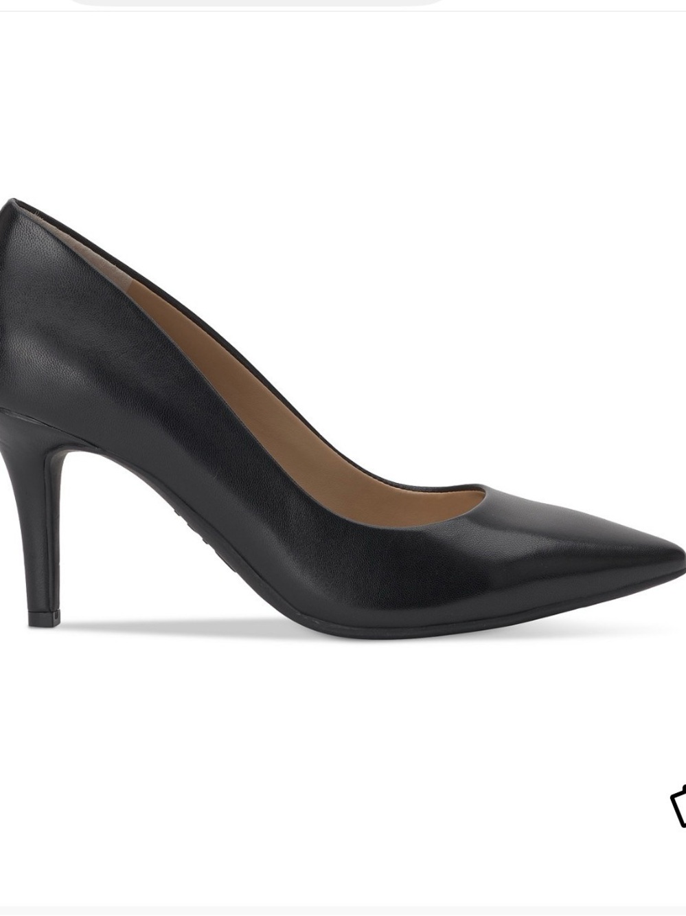 NIB INC International Concepts Zitah Black Leather Pointed-Toe Pump 8.5 - Picture 2 of 11